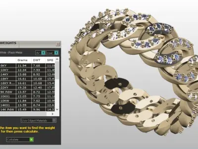 cuban ring 3D print model buy