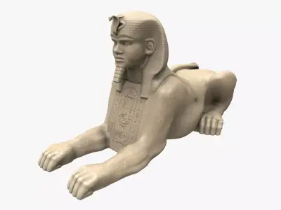 Sphinx Statue Low-poly 3D model