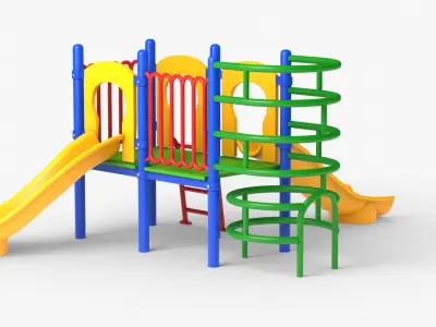 Playground Slide and Climb Low-poly 3D model