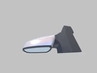 Car Side Mirror Low-poly 3D model
