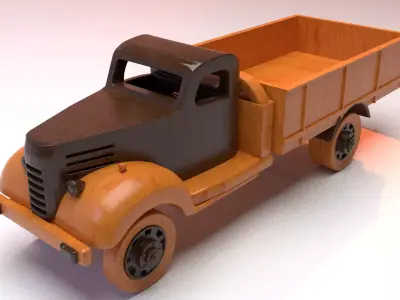 Wooden Truck 3D model