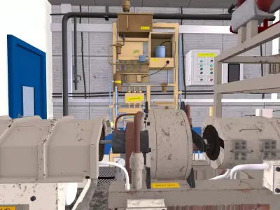 Engine Warehouse Low-poly 3D model