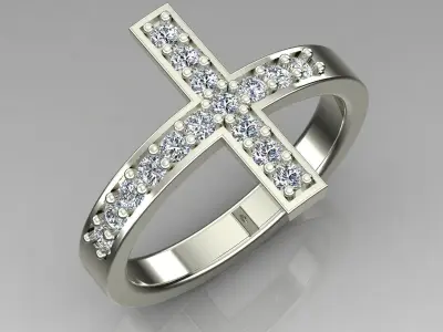 Holy Cross Ring 3D print model