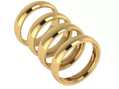 4 different size matching band collection  3D print model