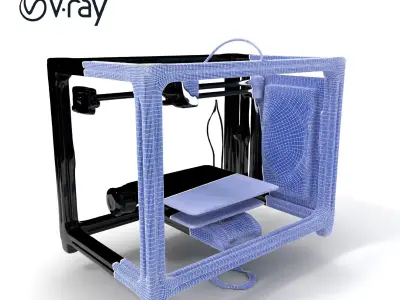 D Printer Machine Model Pack Low-poly 3D model