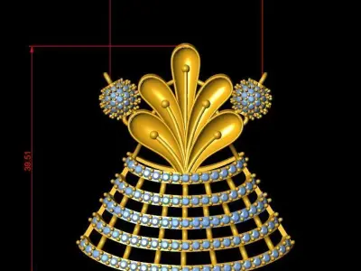 Pendant Necklace 3D print model 16