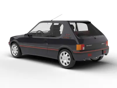 Peugeot 205 GTI 1 6 1992 3d model 3D model