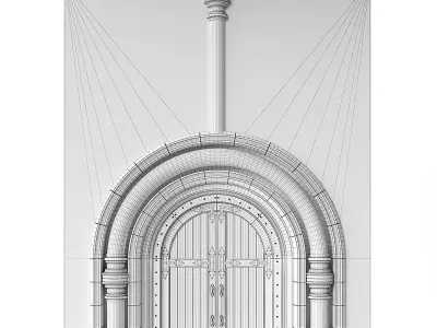 Throne Room Entry Wall 3D model