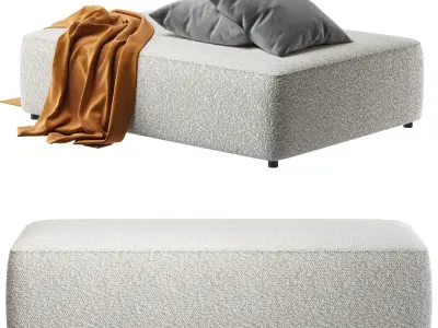 Boucle pouf ottman 3D model