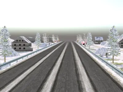 Snow Hill Bridge Racing Challenge 3D Model Kit 2025 Low-poly 3D model