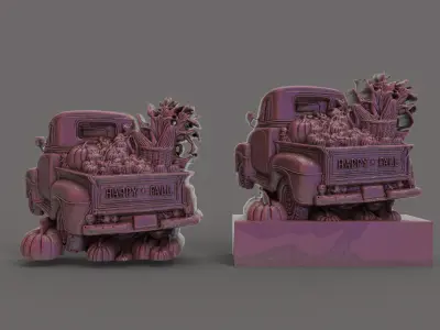 happy fall decor  3D print model