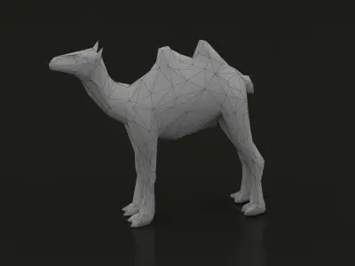 Camel Low Poly Low-poly 3D model