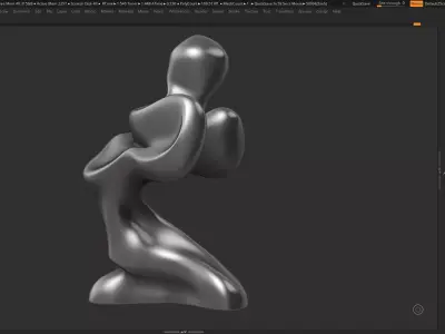 Modern Abstract Dcorative sculpture 3d print model 129 3D print model