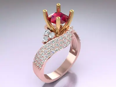 Diamond Ring - Womens Rings - GN150 3D print model