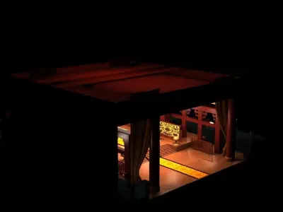 The palace lobby of the Qin and Han Dynasties in China 3D model