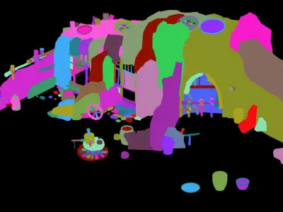 Game Mountain Building - Cave Dwelling 3 3D model