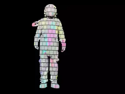 poly astronut Free 3D model