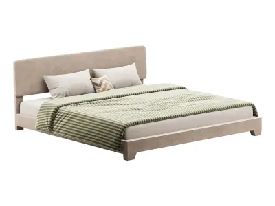Einfach King Upholstered Platform Bed 3D model