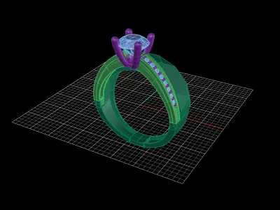 Solitaire Ring 04 Free 3D print model