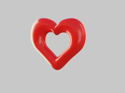 Heart icon v 15 3D model