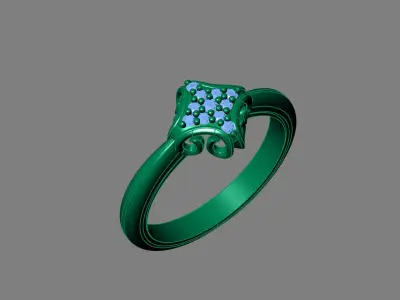 Rings for Women Womens Rings Stone Ring Ready STL 3DM Models  3D print model 24