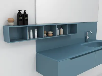 Bathroom furniture set Gold 5 3D model