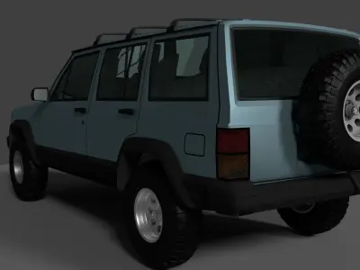 Jeep Cherokee low poly 3d model 3D model
