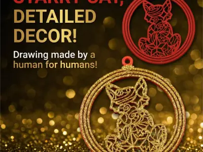 Starry Stained Glass Pet Decor 3D print model