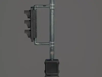 Traffic Light Low-poly 3D model
