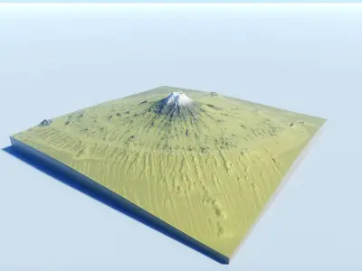 Fuji Mountain 2k Free 3D model