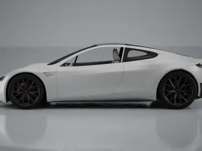 Tesla Roadster Low-poly 3D model