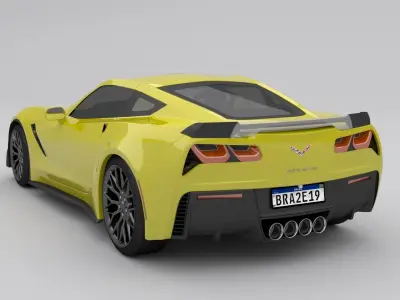 Chevrolet Corvette C7 Z06 2014 Low-poly 3D model