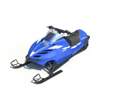 Snowmobile Yamaha SRX 100 3D model