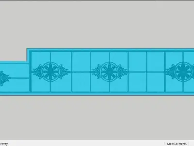 Iron Glass Roof Art Mounted Villa Facade 3D model 3D model 3D model