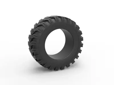 Swamper Tire Scale 1 to 25 3D print model