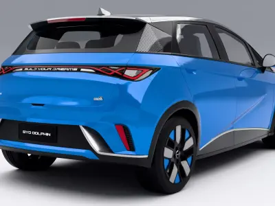 BYD Dolphin EV Low-poly 3D model