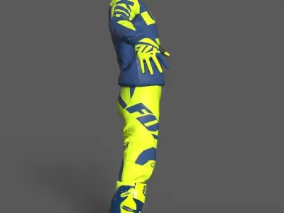 Motocross Racing Suit Low-poly 3D model