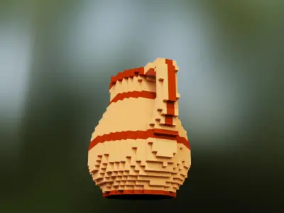 Voxel Pitcher 3D model