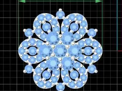 van cleef earring diamond jewellery 3D print model