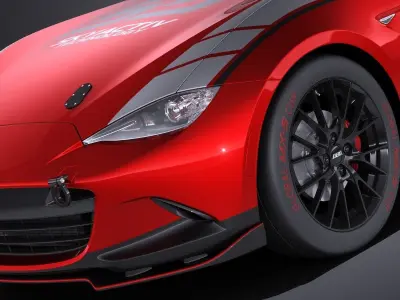 Mazda MX-5 2016 CUP Race Car VRAY 3D model