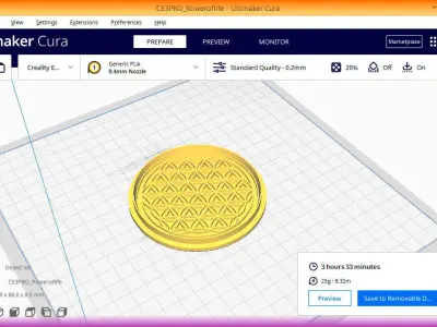 Flower of life cookie cutter  Free 3D print model