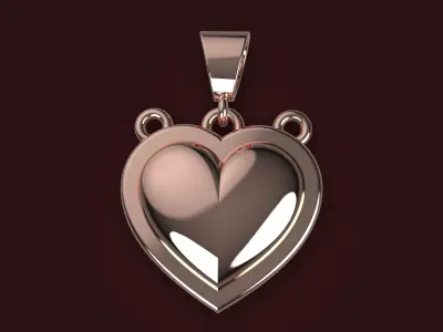 Heart pendant For Girls and Women 3D print model
