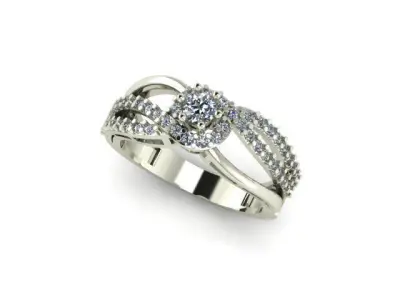 Beautyful Solitair Ring 3D print model