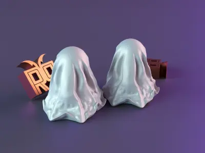 Halloween spirit decor GHOST 01 3D print model