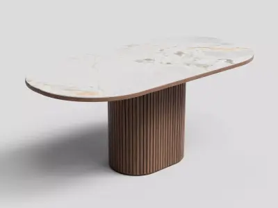 Modern Oval Dining Table 3D model