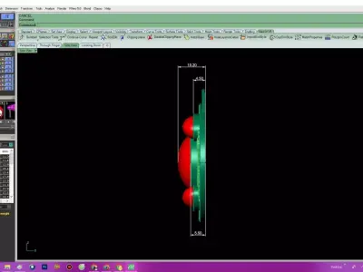 Luxury Dragon Phoenix Ruby Cabochon Pendant for Jewelry 119a 3D print model