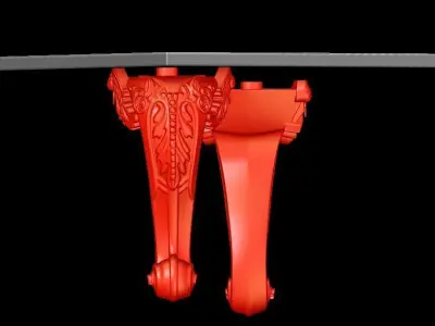 ornament Leg Table Furniture 3D print model