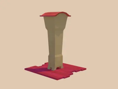 Pendulum  Clock  3D Free low-poly 3D model