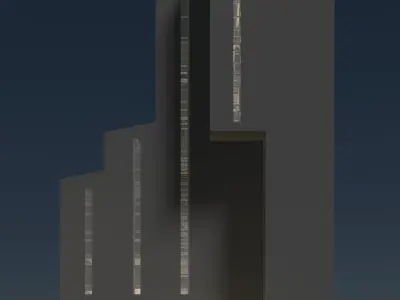 Industrial factory tower 25i01 3D model