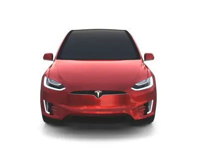 Tesla Model X Red 3D model